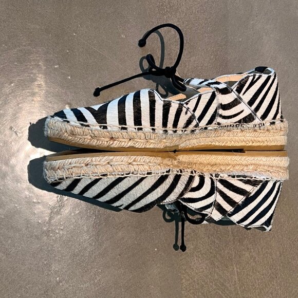 Boden Isabella Haircalf Zebra Espadrilles, Size 40, EUC - Picture 3 of 7